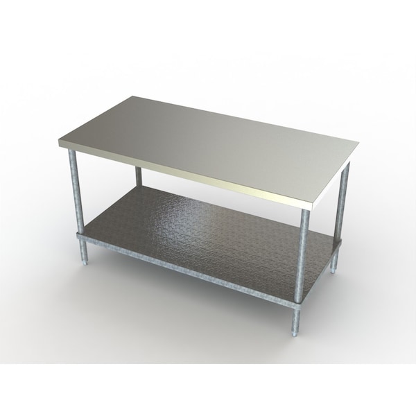 Delux Work Table, 24"W X 24"D X 35"H, W/ Adjustable Undershelf